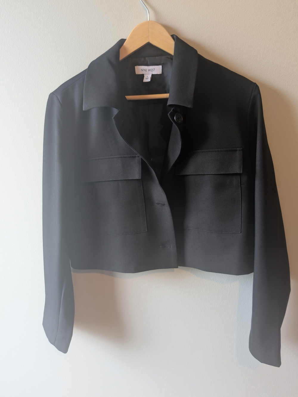 Nine West Black Cropped Blazer Jacket